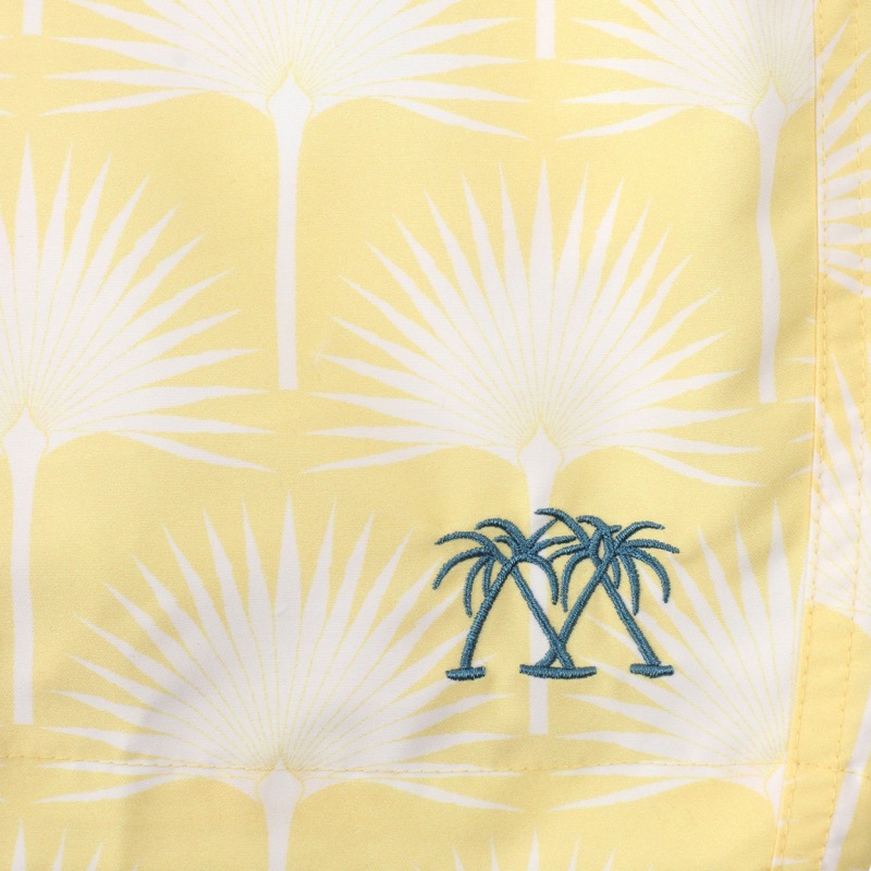 Swim trunks palm yellow