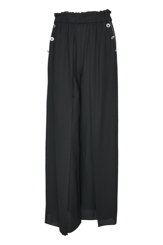 Piped Luxe Pant Black