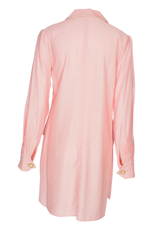 Piped Luxe Mini Dress Pink