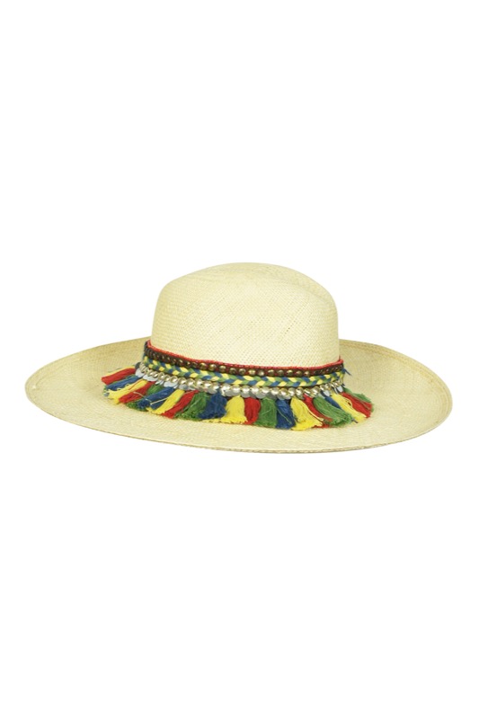 Raul hat with colorful tassels