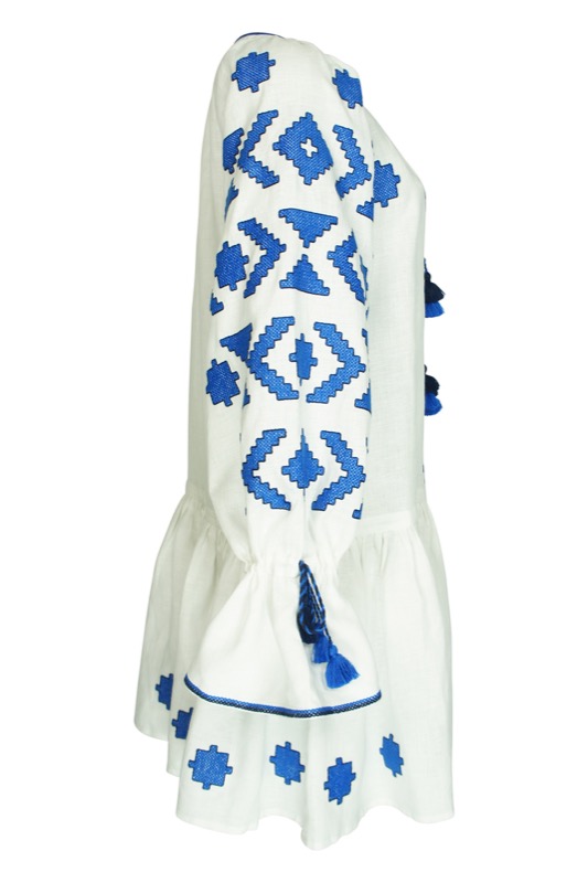Vanka mini dress white/blue