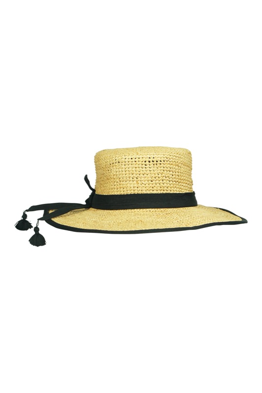 Sonya grosgrain-trimmed straw hat