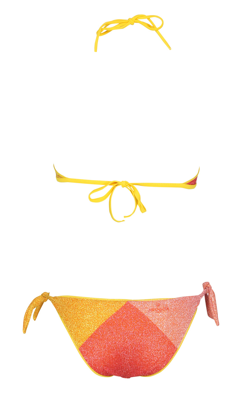 Lurex Sporty Padded Bikini Yellow