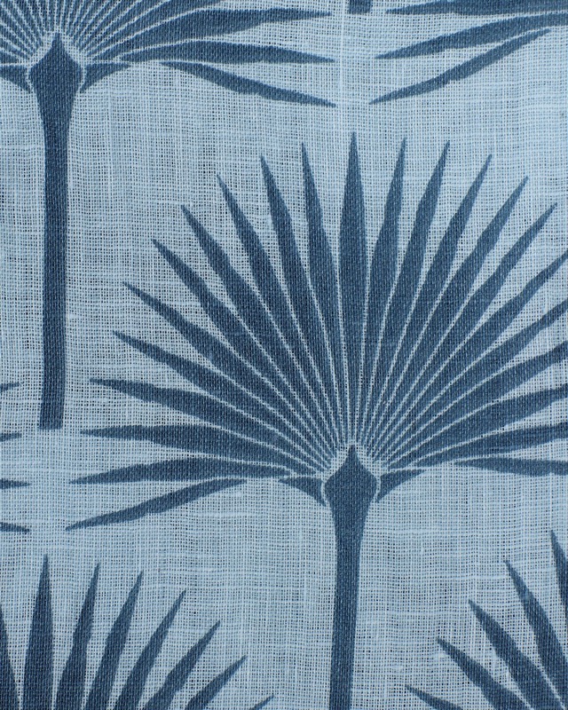 Linen shirt palm navy