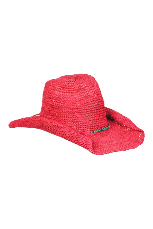 Cowboy hat in Pink with pearl details