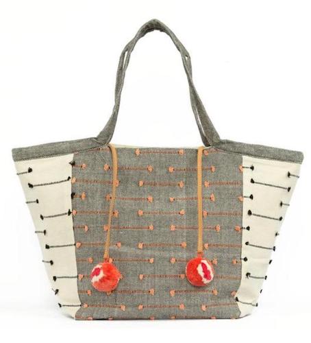 Rosa fringed-patchwork tote 