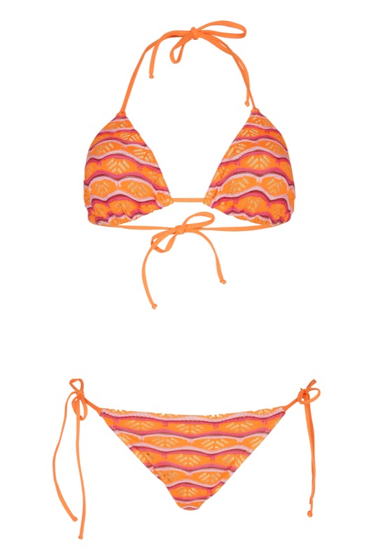 Belisa padded triangle bikini orange