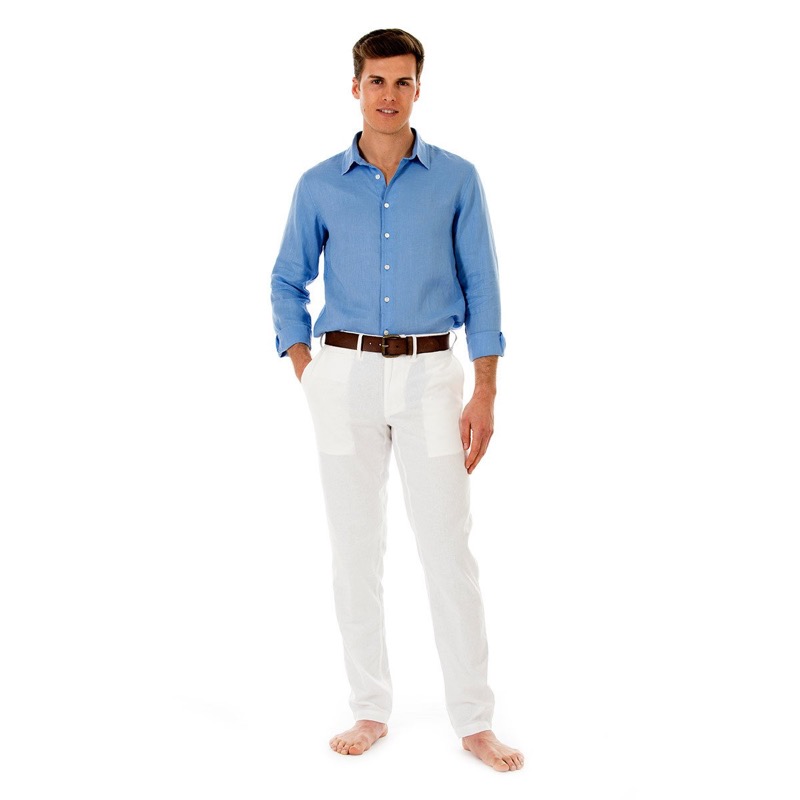 Linen trousers white