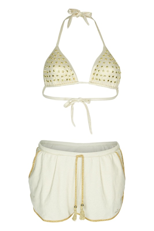 Short with in gold with bikini
