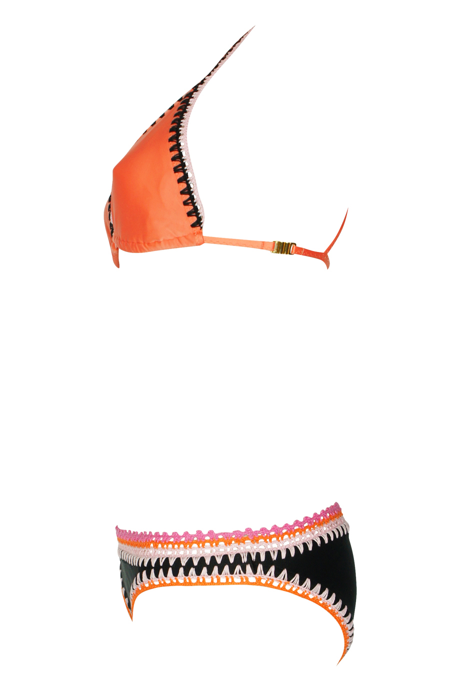 Padded Triangle Bikini with crochet