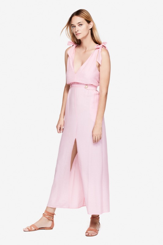 Piped Luxe Maxi Dress Pink
