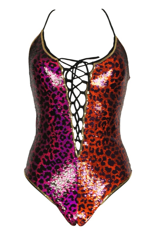 Padded Swimsuit with Sequins