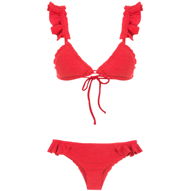 Laven Padded Triangle Bikini Red