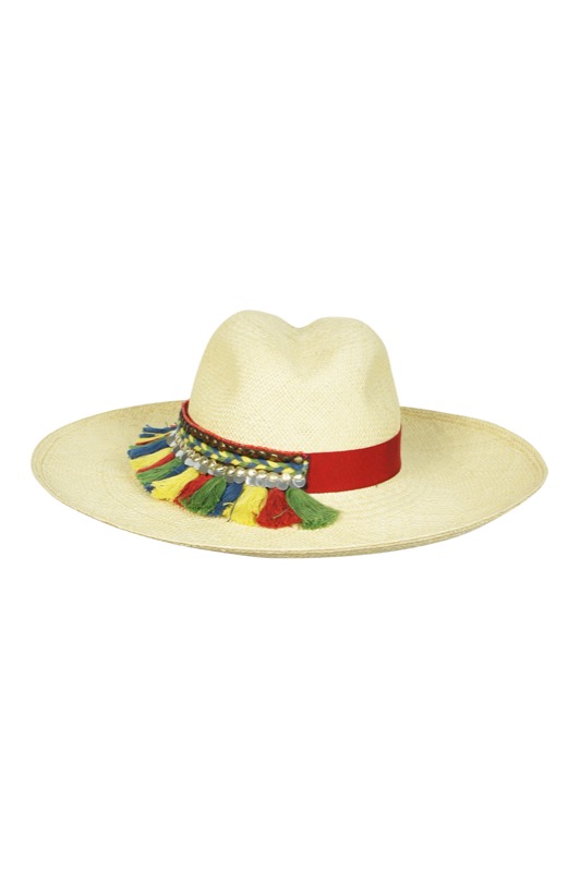 Raul hat with colorful tassels