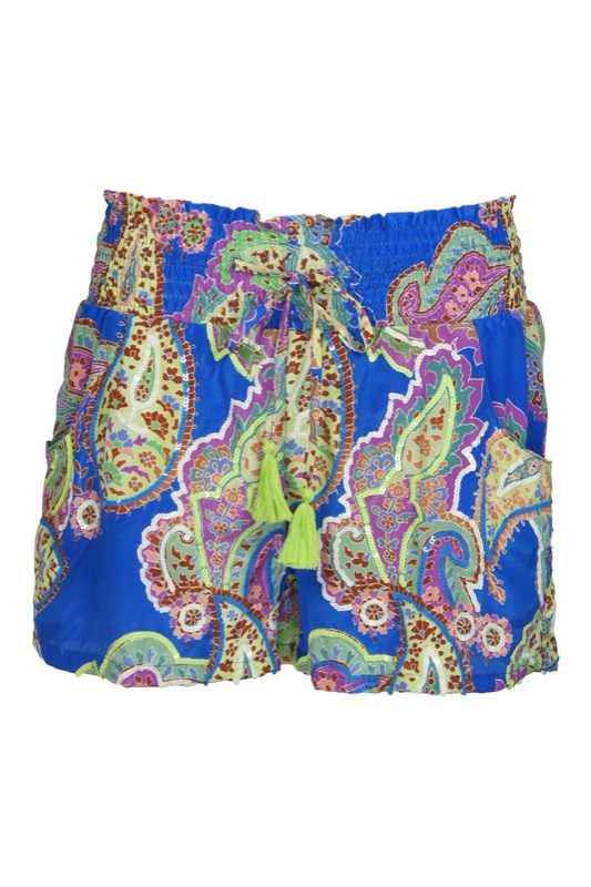 Multicolor Silkshort with sequins