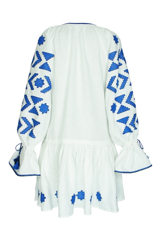 Vanka mini dress white/blue