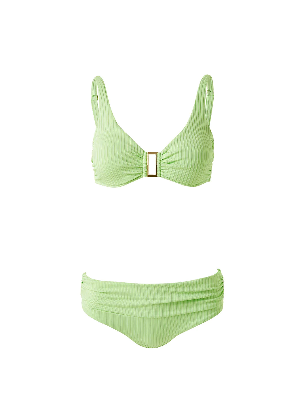 Bel Air Wired Bikini Lime Ribbed