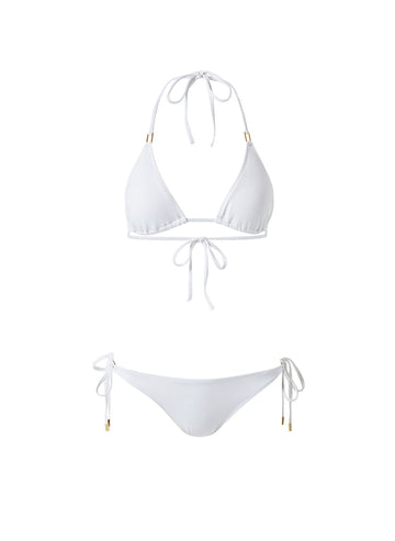 Cancun Padded Triangle Bikini White