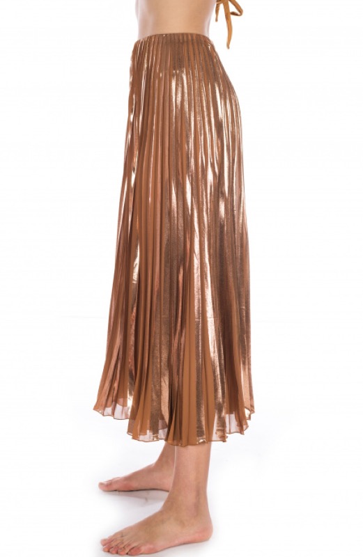 Plissé Skirt Bronze